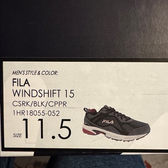 Fila Men’s Windshift 15 Running Shoe Size 11.5 - Picture 7 of 9